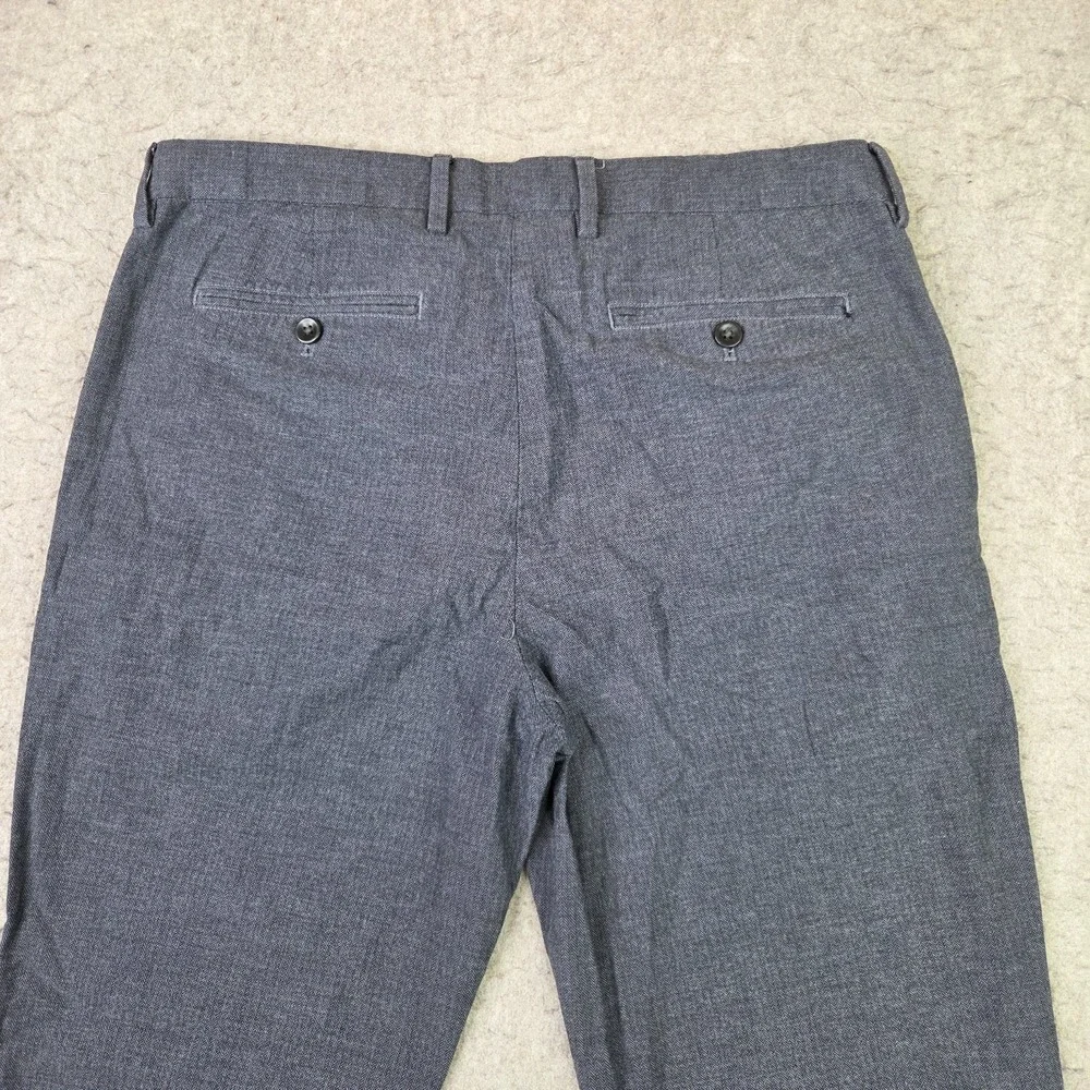Banana Republic Mens Kentfield Pant 32x30 Grey Flat Front Stretch Chino Trousers